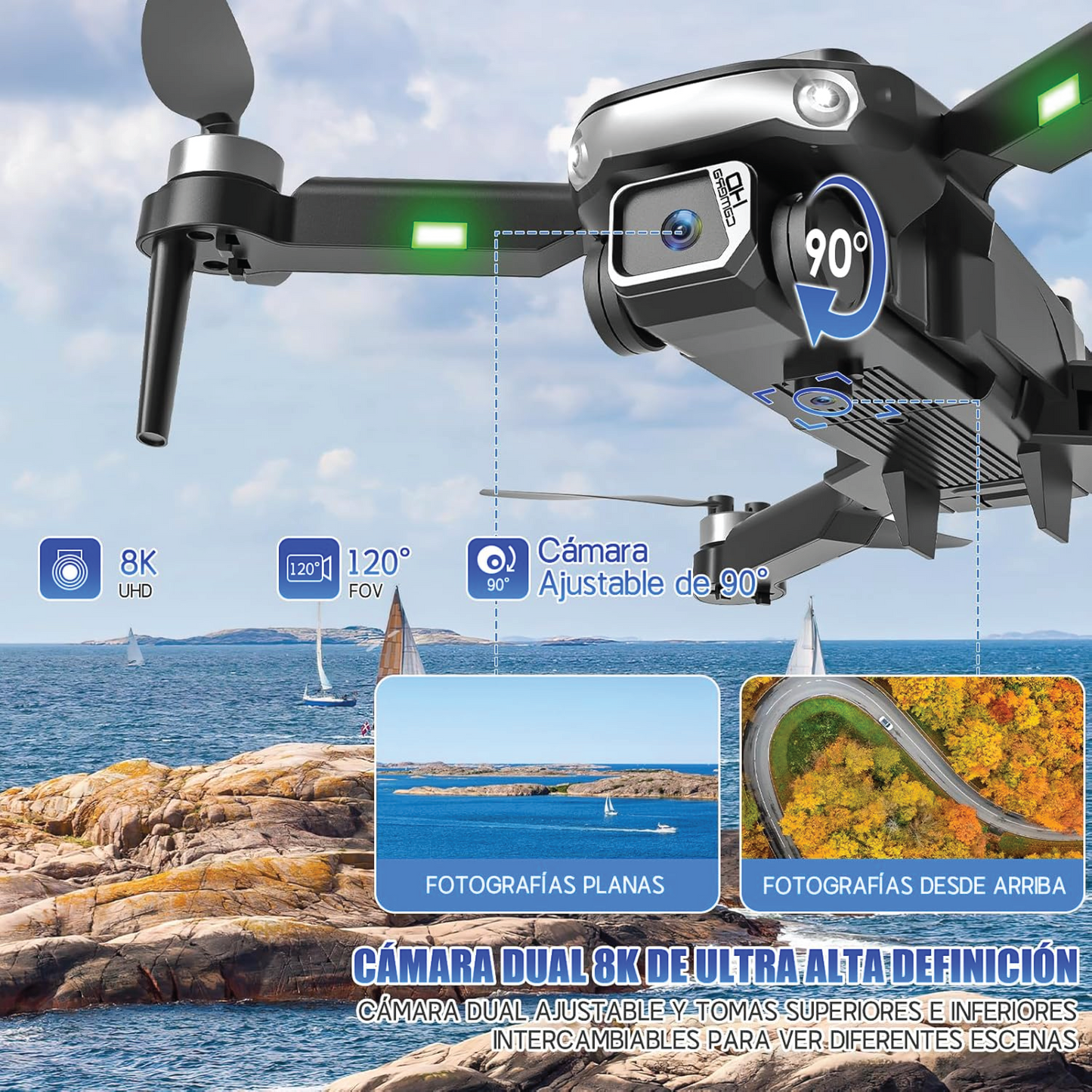 (PATO) Drone con Cámara 8K