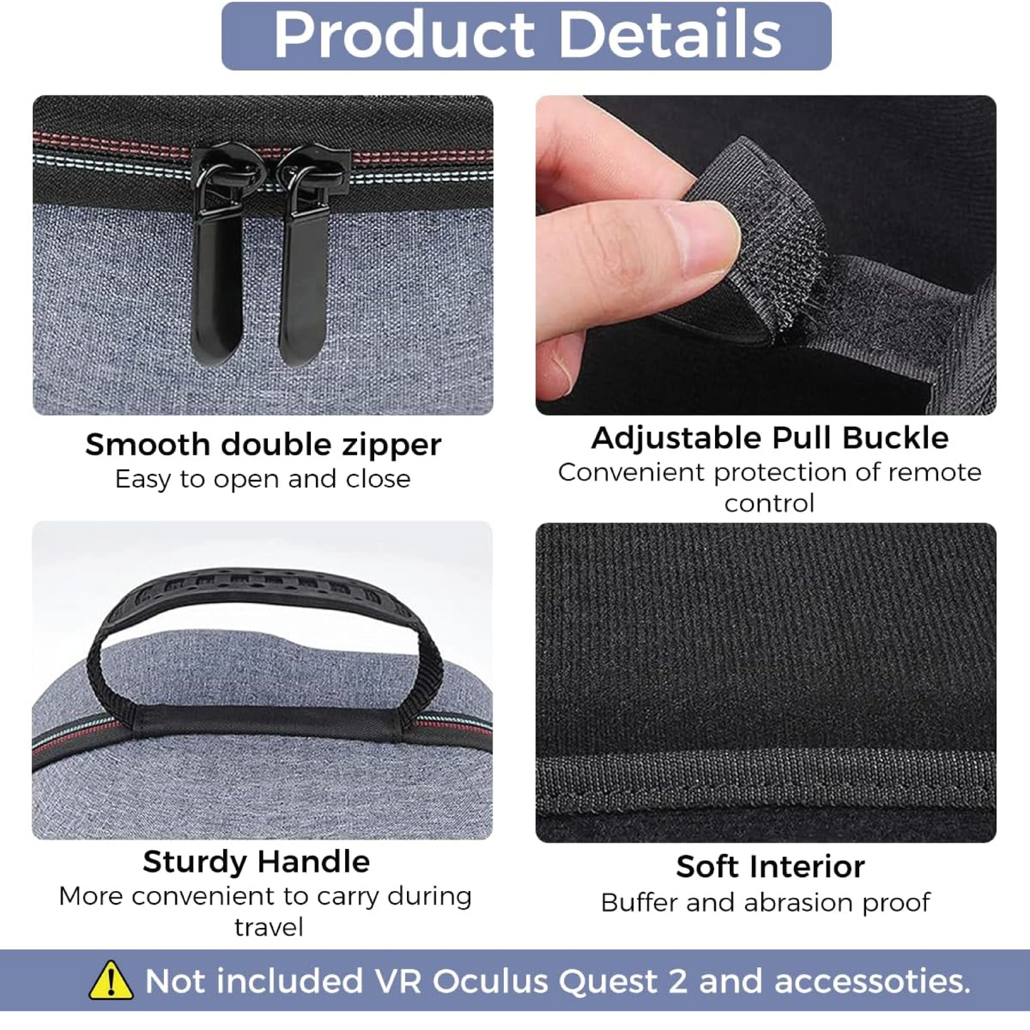 (PATO) Estuche rígido para accesorios Realidad Virtual