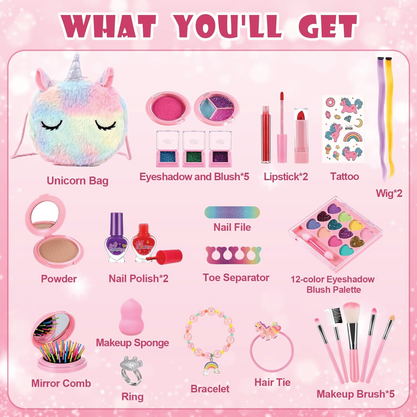 (MARIA) Juguete de Maquillaje para Niñas