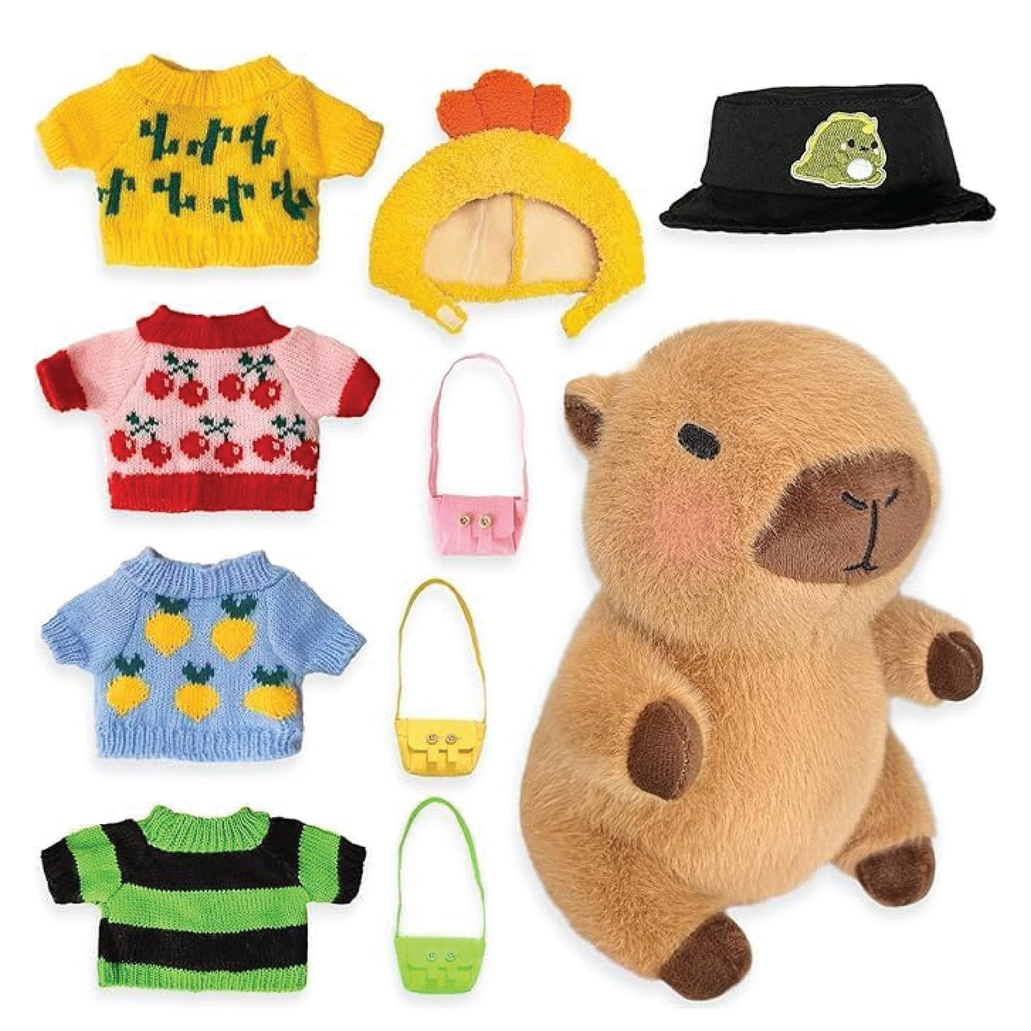 (MARIA) Peluche Capybara con 9 atuendos