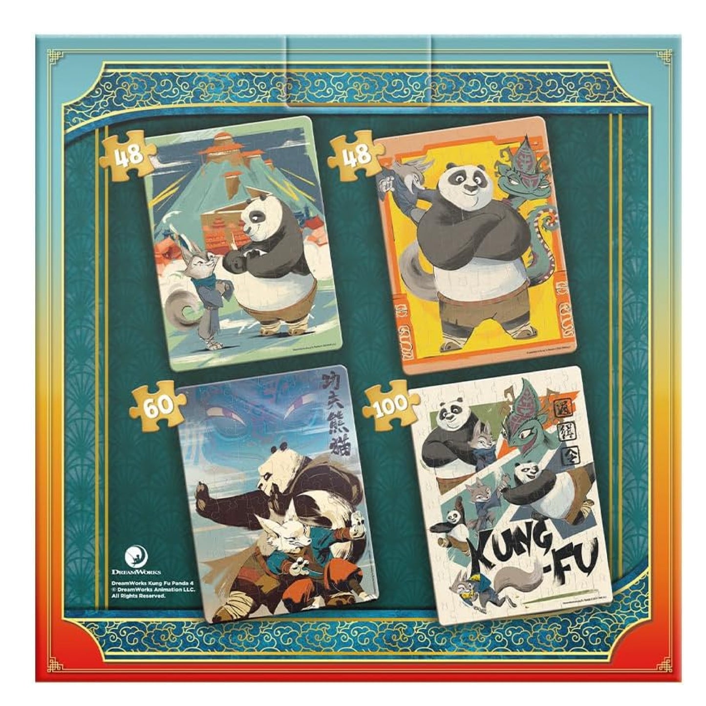 Rompecabezas 4 EN 1 Kung FU Panda