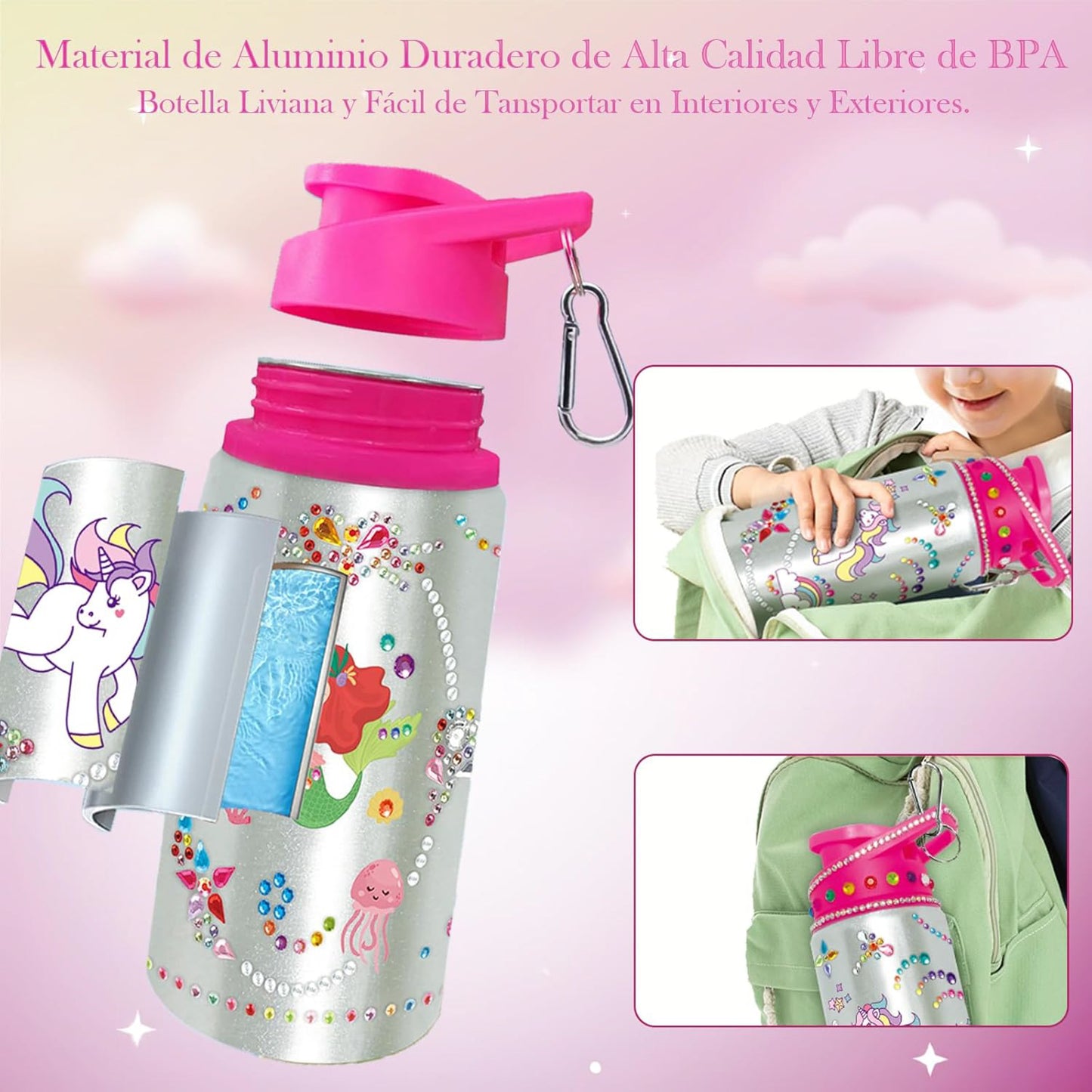 Water bottle con stickers