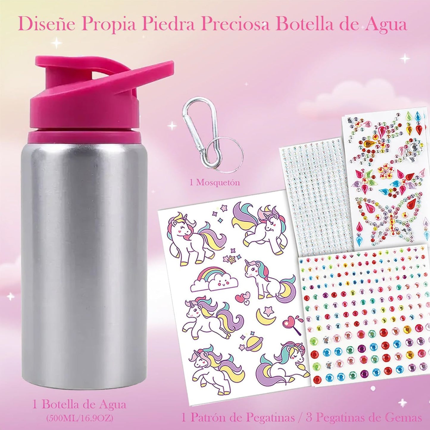 Water bottle con stickers