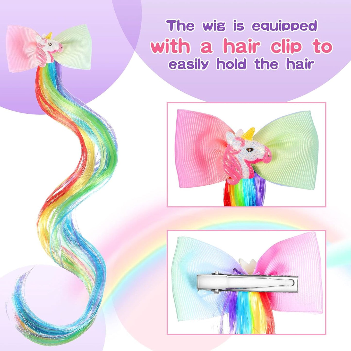 Piezas Clips de Pelo de Unicornio