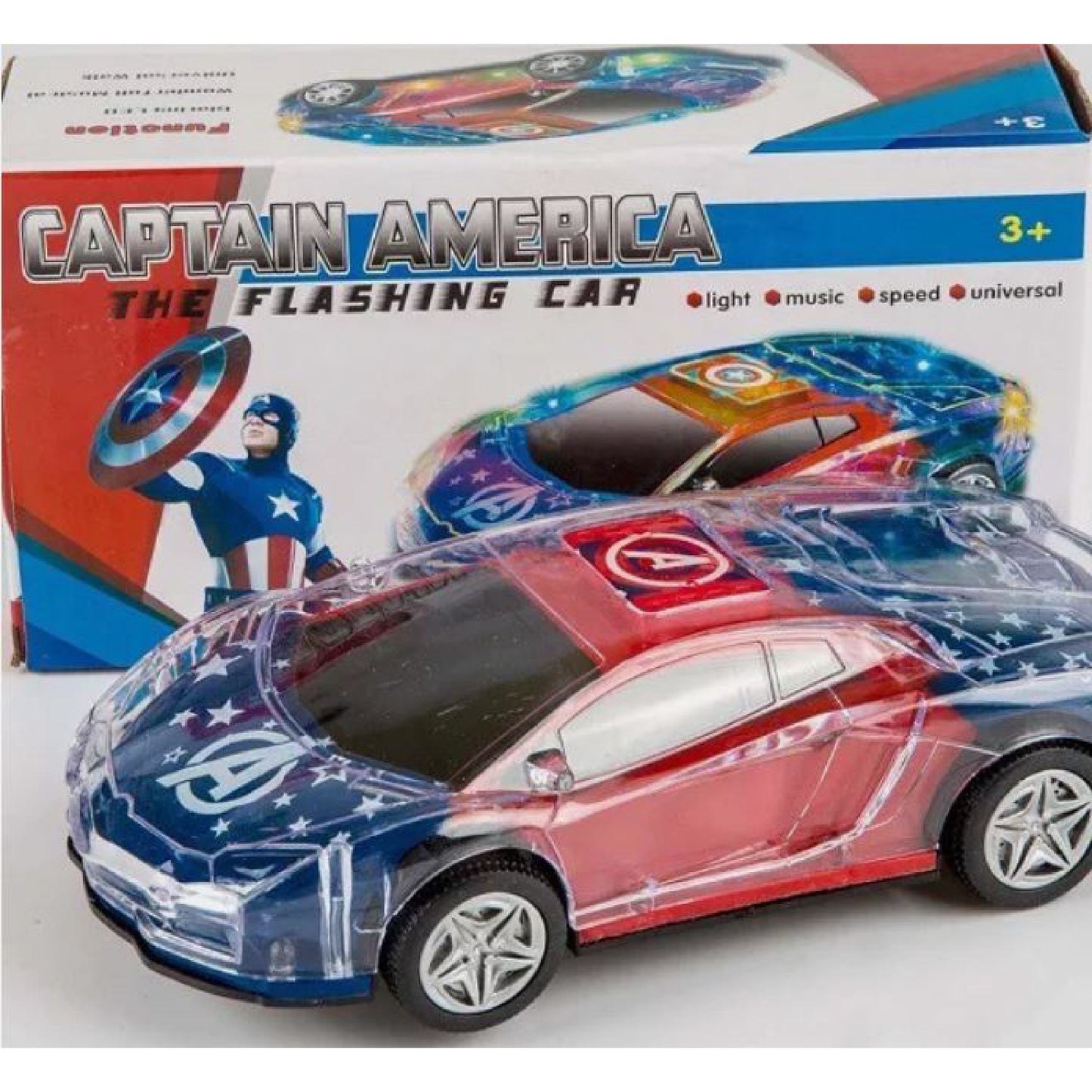 Carro con luz de Capitán América