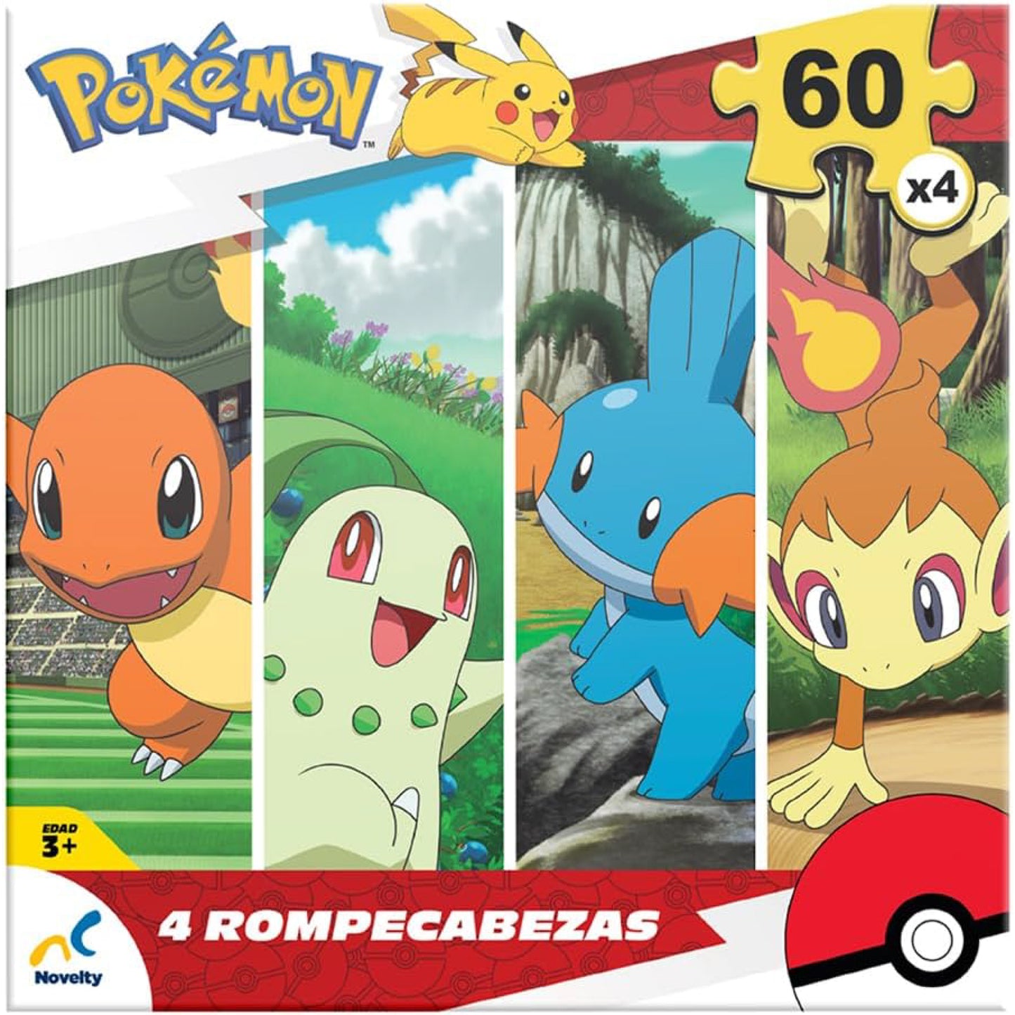 4 en 1 Rompecabezas Pokemon