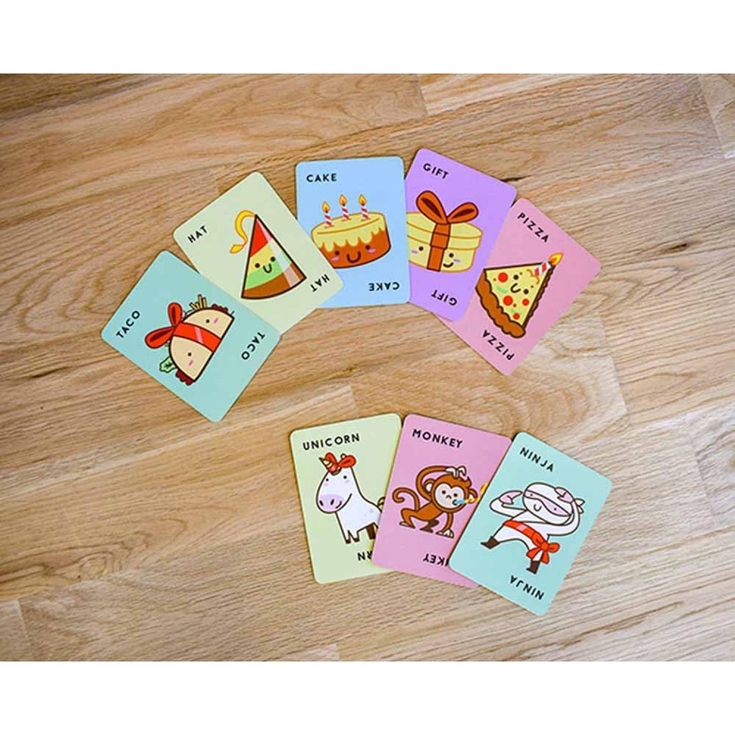 Juego Cartas Taco, Hat, Cake, Gift Pizza