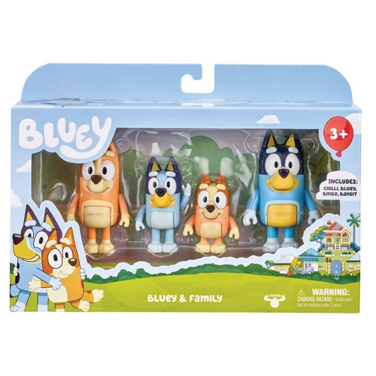 (MARIA) Bluey and Friends - Paquete de 4